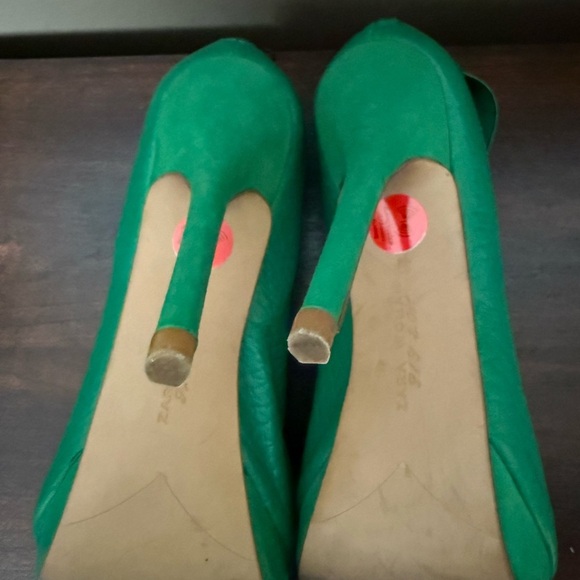 Zara Emerald Green Heeled Sandals - Picture 14 of 14